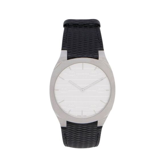 Gucci Stainless Steel Embossed Calfskin 25H Watch - Picture 1 of 5